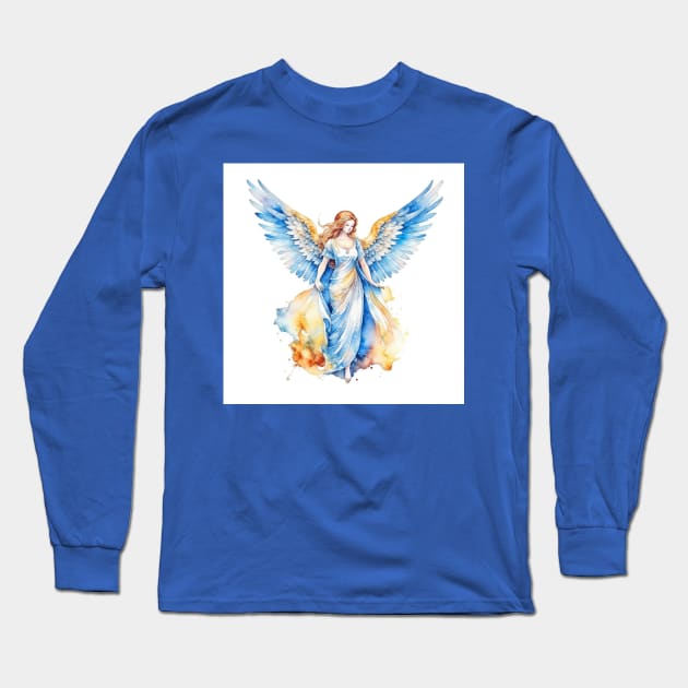 Christmas Angel Long Sleeve T-Shirt by Oldetimemercan